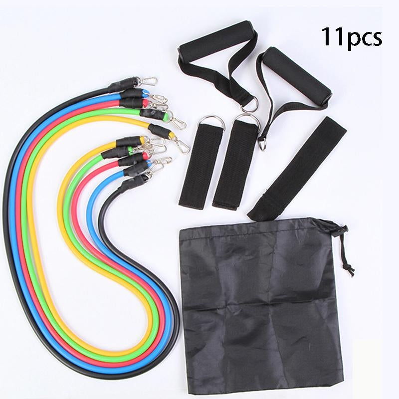 11 Pcs Resistance Band Elastic Pull Rope Set